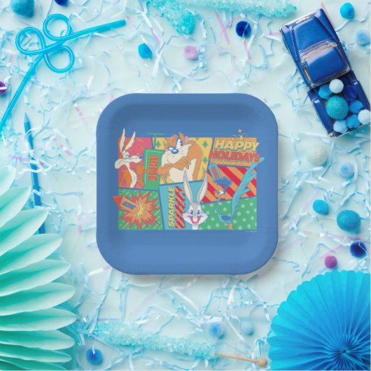 LOONEY TUNES™ | Happy Holidays Pattern Pappteller (Party)