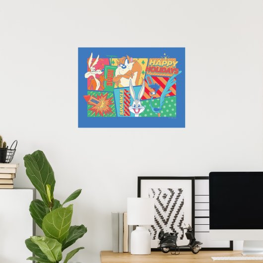 LOONEY TUNES™ | Happy Holidays Pattern Poster (Heimbüro)