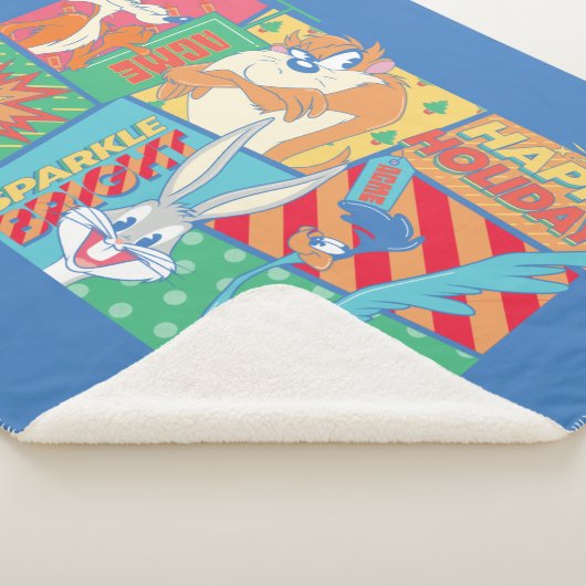 LOONEY TUNES™ | Happy Holidays Pattern Sherpadecke (3/4)