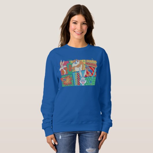 LOONEY TUNES™ | Happy Holidays Pattern Sweatshirt (Vorne ganz)
