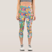 LOONEY TUNES™ | Happy Holidays Weihnachtsmuster Capri Leggings (Vorderseite)