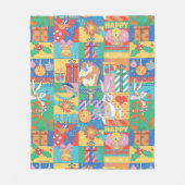 LOONEY TUNES™ | Happy Holidays Weihnachtsmuster Fleecedecke (Vorderseite)