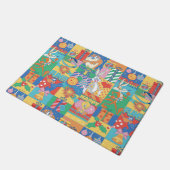 LOONEY TUNES™ | Happy Holidays Weihnachtsmuster Fußmatte (Schrägansicht)