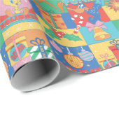 LOONEY TUNES™ | Happy Holidays Weihnachtsmuster Geschenkpapier (Rolleneckpunkt)