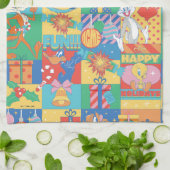 LOONEY TUNES™ | Happy Holidays Weihnachtsmuster Geschirrtuch (Gefaltet)