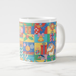 LOONEY TUNES™   Happy Holidays Weihnachtsmuster Jumbo-Tasse