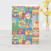 LOONEY TUNES™ | Happy Holidays Weihnachtsmuster Karte (Gelbe Blume)
