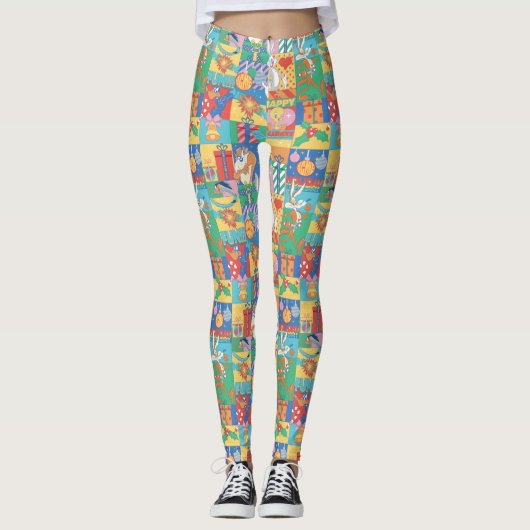 LOONEY TUNES™ | Happy Holidays Weihnachtsmuster Leggings (Vorderseite)