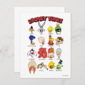 LOONEY TUNES™ Headshots Mitteilungskarte (Vorne/Hinten)