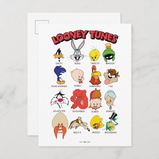 LOONEY TUNES™ Headshots Postkarte (Vorne/Hinten)