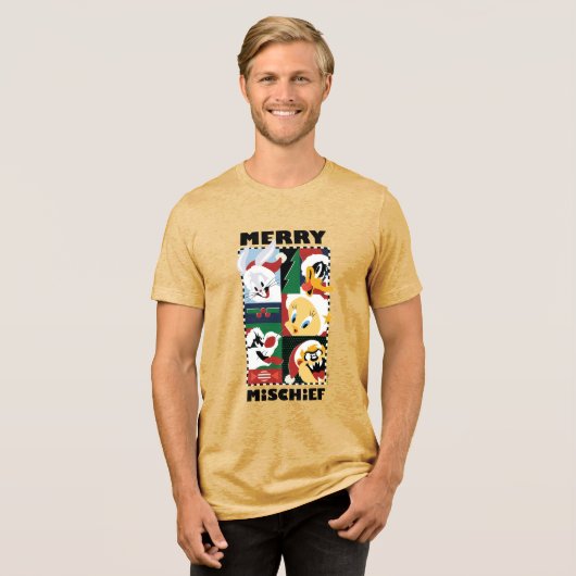 LOONEY TUNES™ Holiday Merry Mischief Tri-Blend Shirt (Vorderseite voll)