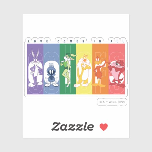 LOONEY TUNES™ - Liebe kommt in allen Farben Aufkleber (Blatt)