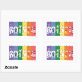 LOONEY TUNES™ - Liebe kommt in allen Farben Rechteckiger Aufkleber (Blatt)