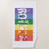 LOONEY TUNES™ - Liebe kommt in allen Farben Strandtuch (Vorderseite)