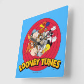 LOONEY TUNES™ Logo Quadratische Wanduhr (Winkel)