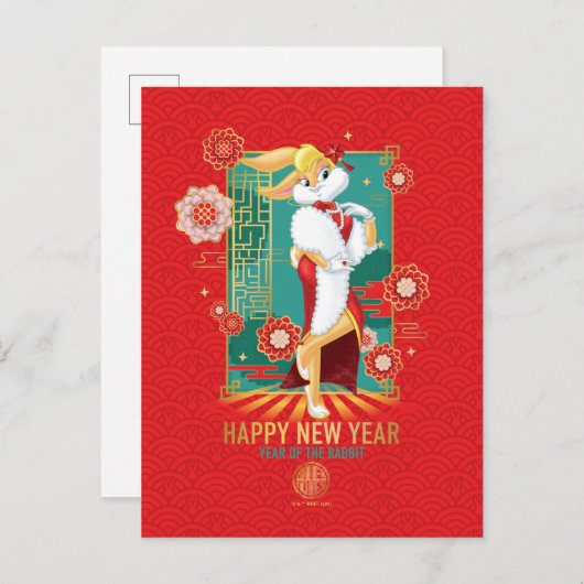 LOONEY TUNES™ | Lola Jahr des Kaninchens Postkarte (Vorne/Hinten)