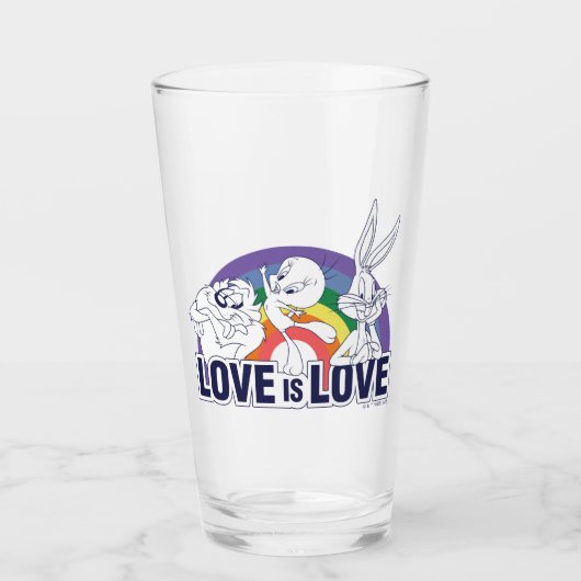 LOONEY TUNES™ - Love Is Love Glas (Vorderseite)