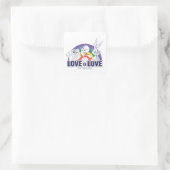 LOONEY TUNES™ - Love Is Love Quadratischer Aufkleber (Tasche)