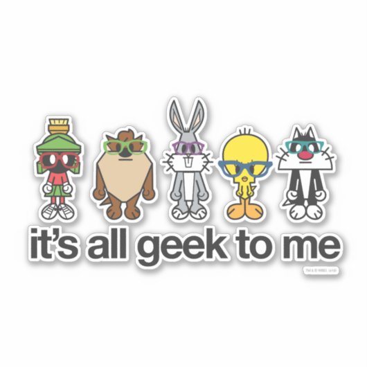 LOONEY TUNES™ Nerds - alles in Ordnung für mich Aufkleber (Vorderseite)