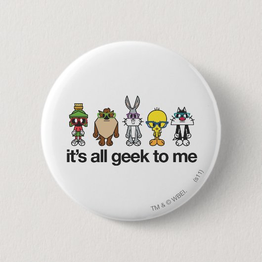 LOONEY TUNES™ Nerds - alles in Ordnung für mich Button (Vorderseite)