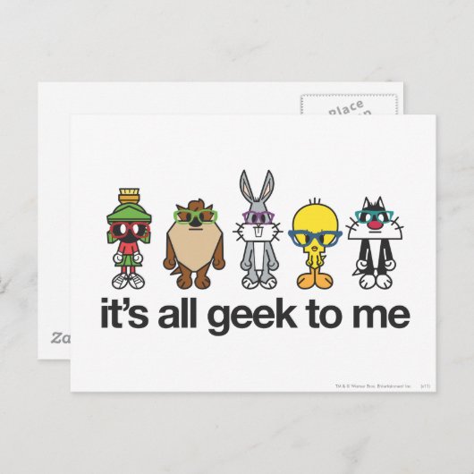 LOONEY TUNES™ Nerds - alles in Ordnung für mich Postkarte (Vorne/Hinten)