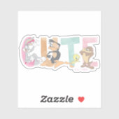 LOONEY TUNES™ Niedliche Aquarellmarke Aufkleber (Blatt)