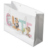 LOONEY TUNES™ Niedliche Aquarellmarke Große Geschenktüte (Vorderseite Schrägansicht)