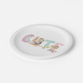 LOONEY TUNES™ Niedliche Aquarellmarke Pappteller (Schrägansicht)