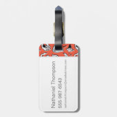 LOONEY TUNES™ Retro-Halbtonmuster Gepäckanhänger (Rückseite vertikal)