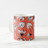 LOONEY TUNES™ Retro-Halbtonmuster Kaffeetasse (Vorderseite Links)