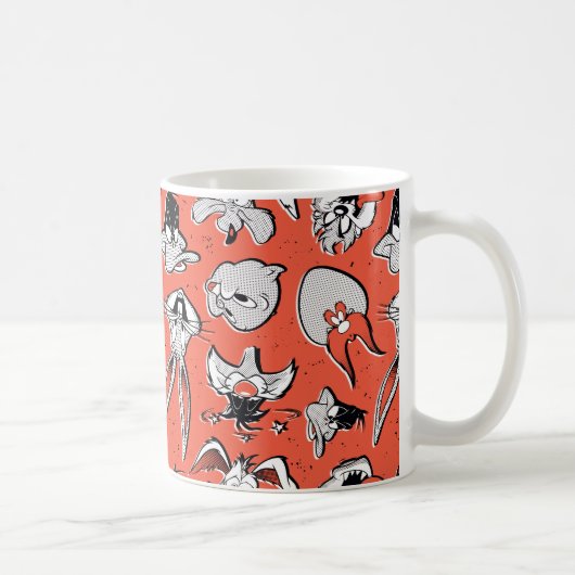 LOONEY TUNES™ Retro-Halbtonmuster Kaffeetasse (Rechts)