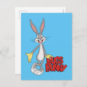 LOONEY TUNES™ Retro-Lachen | BUGS BUNNY™ Postkarte (Vorne/Hinten)