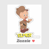 LOONEY TUNES™ Retro-Lachen | ELMER FUDD™ Aufkleber (Blatt)