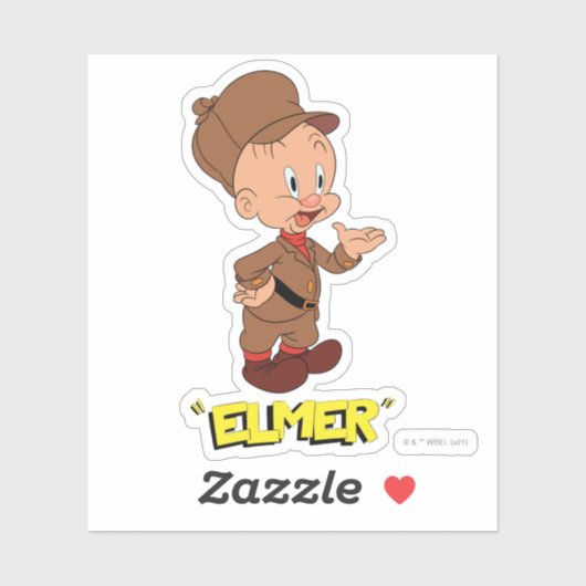 LOONEY TUNES™ Retro-Lachen | ELMER FUDD™ Aufkleber (Blatt)