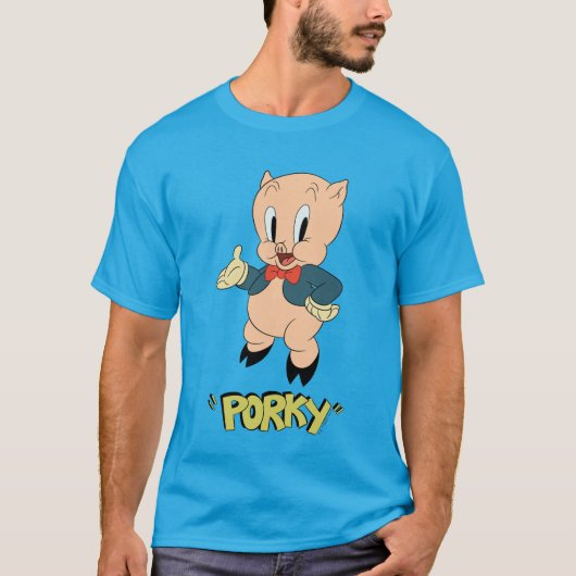 LOONEY TUNES™ Retro-Lachen | Porky Pig T-Shirt (Vorderseite)