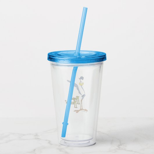 LOONEY TUNES™ Retro-Lachen| ROAD RUNNER™ Acryltrinkbecher (Rückseite)