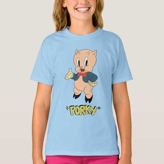 LOONEY TUNES™ Retro-Lachen| Schweinefleisch T-Shirt (Vorderseite)