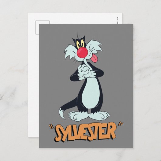 LOONEY TUNES™ Retro-Lachen | SYLVESTER™ Postkarte (Vorne/Hinten)
