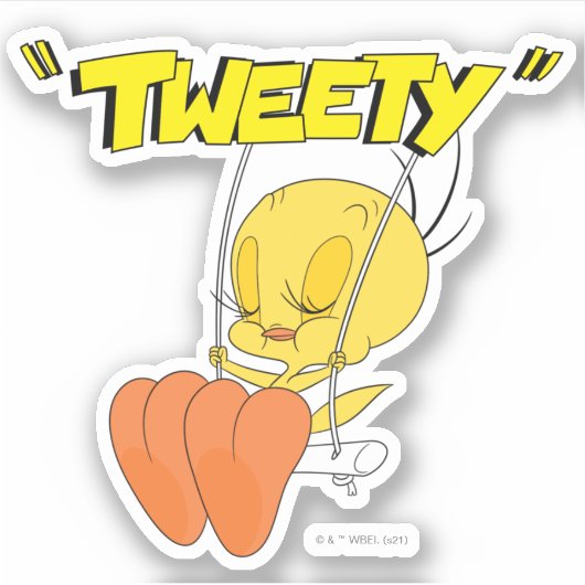 LOONEY TUNES™ Retro-Lachen | TWEETY™ Aufkleber (Vorderseite)
