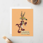 LOONEY TUNES™ Retro-Lachen | WILE E. COYOTE™ Mitteilungskarte (Vorderseite/Rückseite Beispiel)