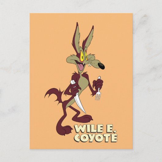 LOONEY TUNES™ Retro-Lachen | WILE E. COYOTE™ Postkarte (Vorderseite)
