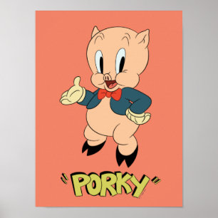 LOONEY TUNES™ Retro-Lacher   Porky Pig Poster