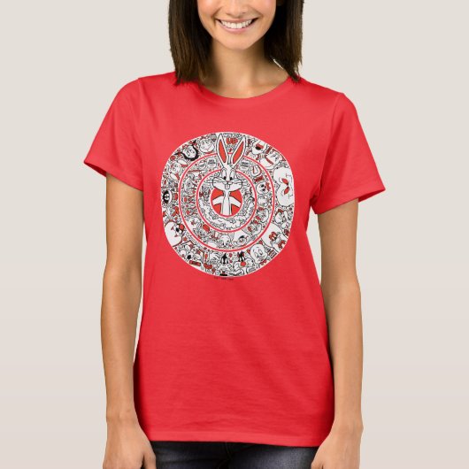 LOONEY TUNES™ Rings Doodle Art T-Shirt (Vorderseite)