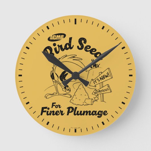 LOONEY TUNES™ | ROAD RUNNER™ Bird Seed Runde Wanduhr (Vorderseite)