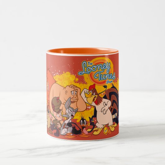 Looney Tunes Show Cast & Logo Zweifarbige Tasse (Mittel)