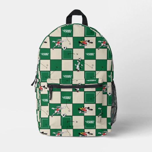 LOONEY TUNES™ Soccer Grid Pattern Bedruckter Rucksack (Vorderseite)