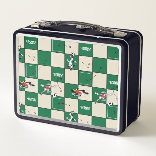 LOONEY TUNES™ Soccer Grid Pattern Metall Brotdose (Rückseite)