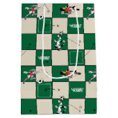 LOONEY TUNES™ Soccer Grid Pattern Mittlere Geschenktüte (Rückseite)