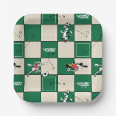 LOONEY TUNES™ Soccer Grid Pattern Pappteller (Vorderseite)