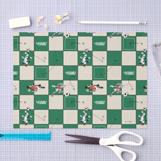 LOONEY TUNES™ Soccer Grid Pattern Seidenpapier (Handwerk)